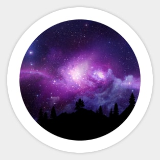 Starry landscape Sticker